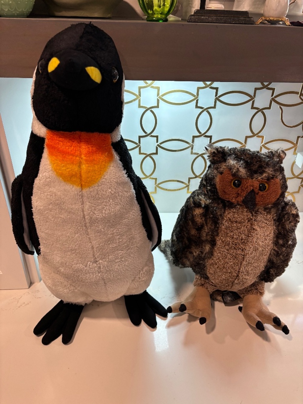 Melissa & Doug Giant Plush Penguin & Owl Stuffed Animal Kids Toys LARGE